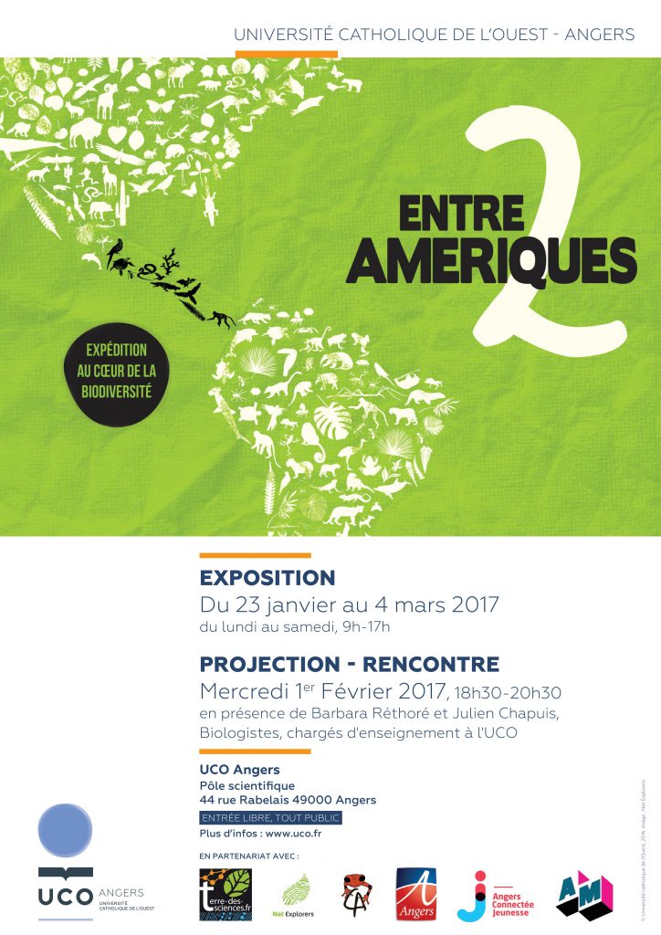 Entre Deux Amériques - Angers - UCO 2017 Affiche